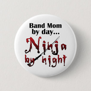 Badge Rond 5 Cm Maman Ninja de bande