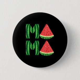 Badge Rond 5 Cm Maman pastèque féminine mignonne vintage fruit d'é