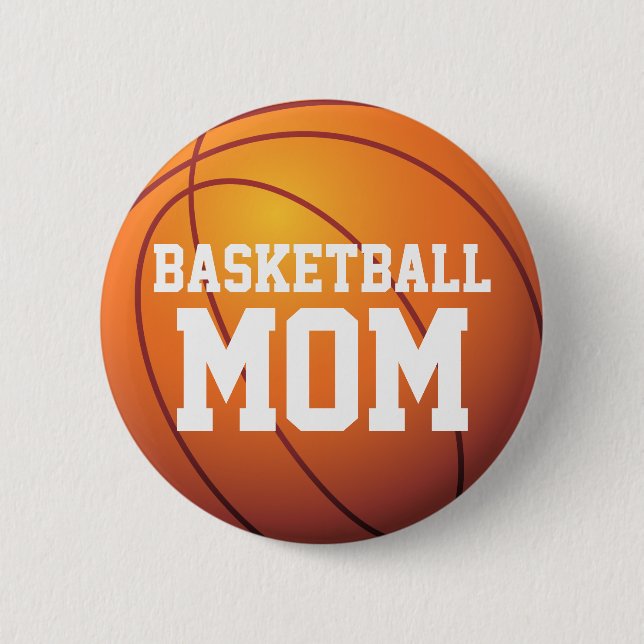 Badge Rond 5 Cm Maman personnalisée de basket-ball (Devant)