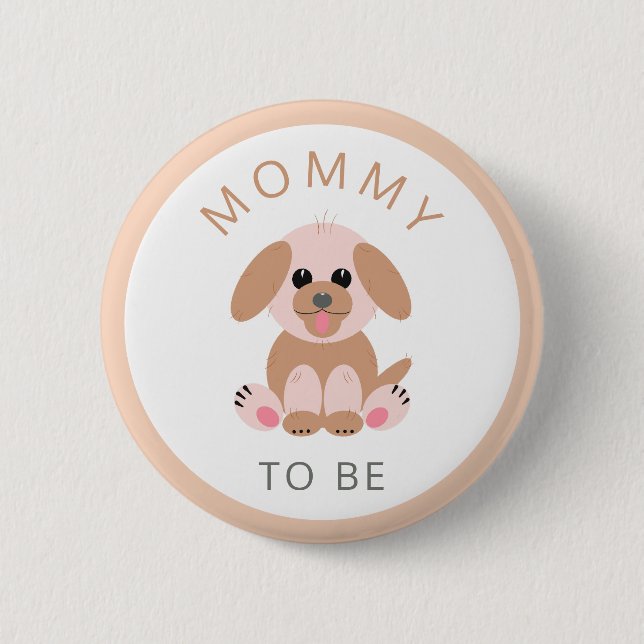 Badge Rond 5 Cm Maman Pour Être Baby shower Neutre Nouvelle Maman  (Devant)