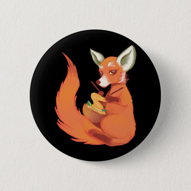 Badge Rond 5 Cm Maman Renard (Devant)