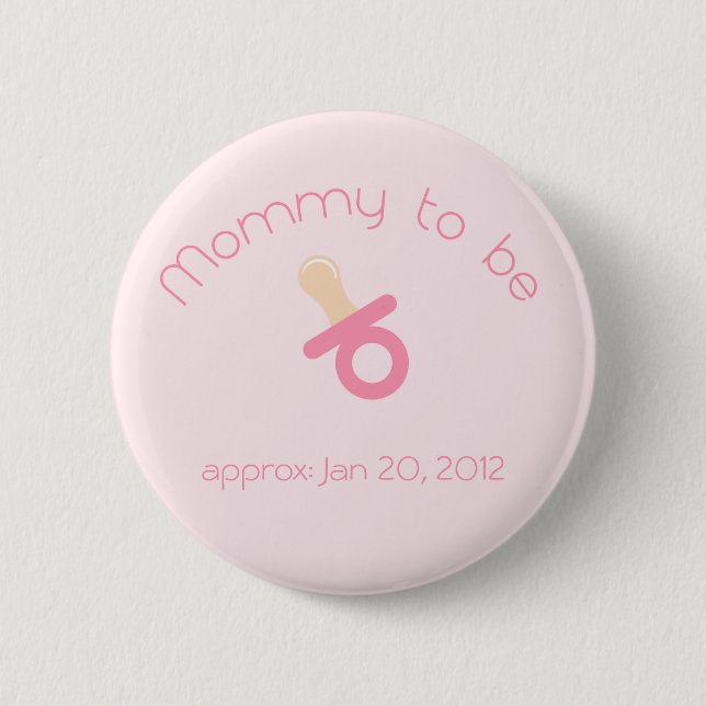 Badge Rond 5 Cm Maman rose à être bouton (Devant)