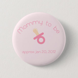 Badge Rond 5 Cm Maman rose à être bouton
