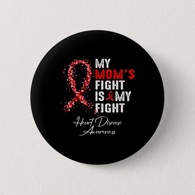 Badge Rond 5 Cm Maman &#' ; s Combattre est ma lutte Conscience de (Devant)
