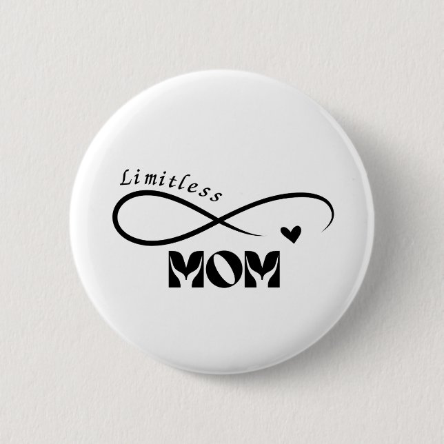 Badge Rond 5 Cm Maman sans limites Script moderne Mère's Day T-Shi (Devant)