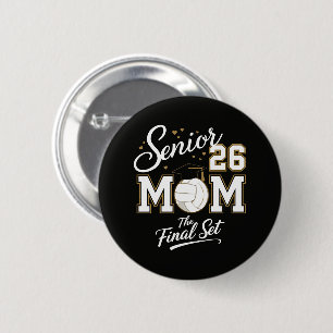 Badge Rond 5 Cm Maman senior classe de 2026 Volleyball