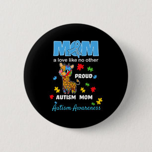 Badge Rond 5 Cm Maman sensibilisée à l'autisme Amour maternel Fièr