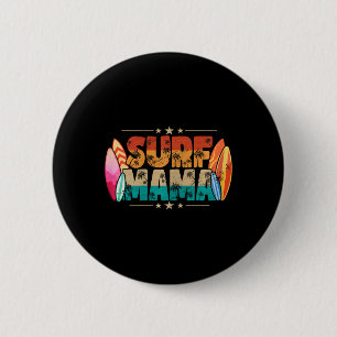 Badge Rond 5 Cm Maman surfeuse Maman surfeuse Maman Été Plage Ambi