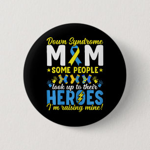 Badge Rond 5 Cm Maman Syndrome de Down T21 Trisomie 21 Syndrome de