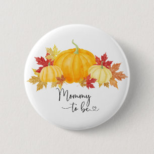 Badge Rond 5 Cm Maman to be-Oh garçon Un petit Citrouille Watercol