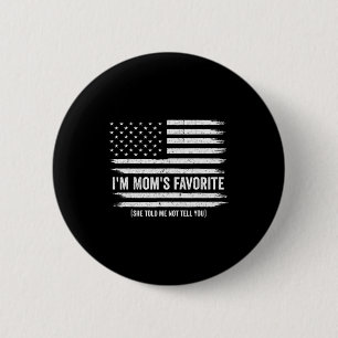 Badge Rond 5 Cm Mamans drôles Enfant préféré Fils Fille Je suis la