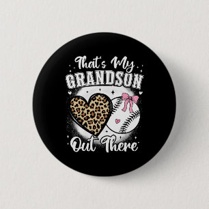 Badge Rond 5 Cm Mamie Bysebyll C'est mon petit-fils Nana Cheer Gra