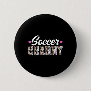 Badge Rond 5 Cm Mamie de foot d'une joueuse de football grand-mère