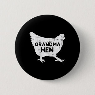 Badge Rond 5 Cm Mamie Poule Fête des Mères Ferme Agriculteur Nana