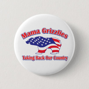 Badge Rond 5 Cm Mamma-Grizzlies