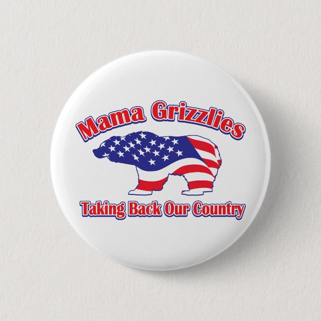 Badge Rond 5 Cm Mamma-Grizzlies (Devant)