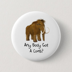 Badge Rond 5 Cm Mammoth laineux