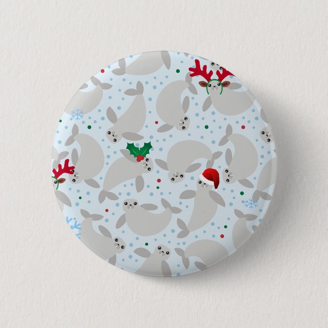 Badge Rond 5 Cm manat de noël (Devant)