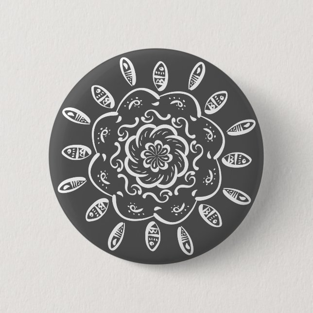 Badge Rond 5 Cm Manatee Mandala (Devant)