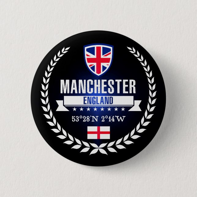 Badge Rond 5 Cm Manchester (Devant)