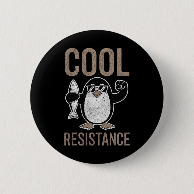 Badge Rond 5 Cm Manchot de résistance cool subtile tarifs protesta (Devant)