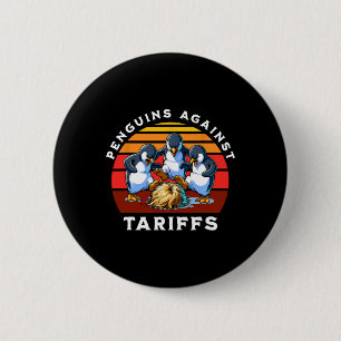 Badge Rond 5 Cm Manchots drôles contre les tarifs résistent aux ho