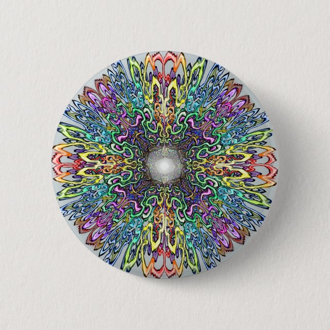 Badge Rond 5 Cm Mandala (Devant)