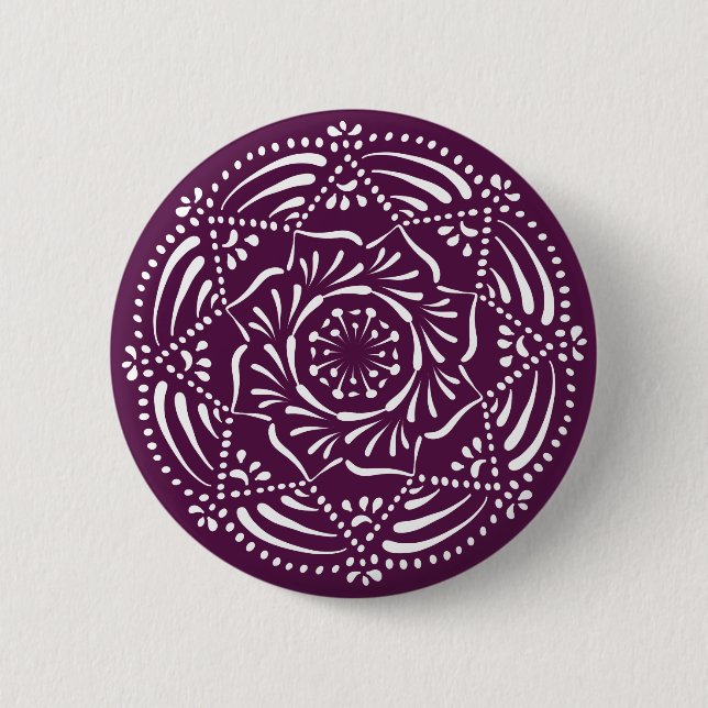 Badge Rond 5 Cm Mandala Blackberry (Devant)