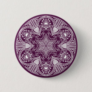 Badge Rond 5 Cm Mandala Blackberry
