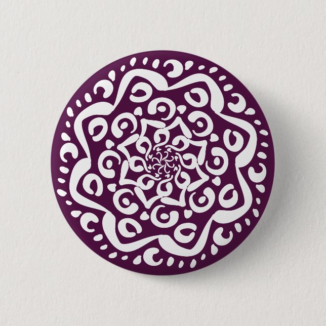 Badge Rond 5 Cm Mandala Blackberry (Devant)