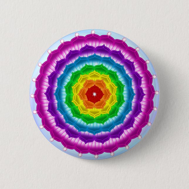 Badge Rond 5 Cm Mandala Chakra (Devant)