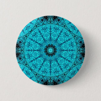 Badge Rond 5 Cm Mandala d'aqua élégant