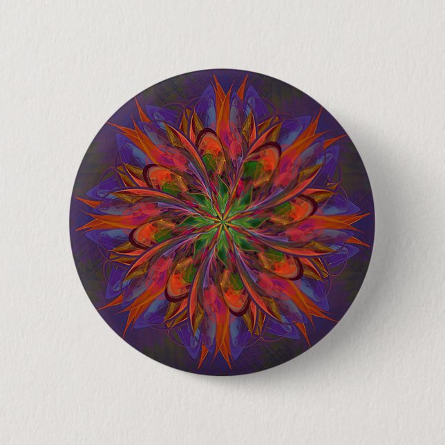 Badge Rond 5 Cm Mandala de la vie (Devant)