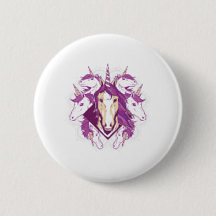 Badge Rond 5 Cm Mandala de licorne