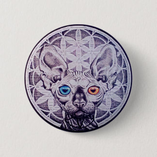 Badge Rond 5 Cm Mandala de sphinx
