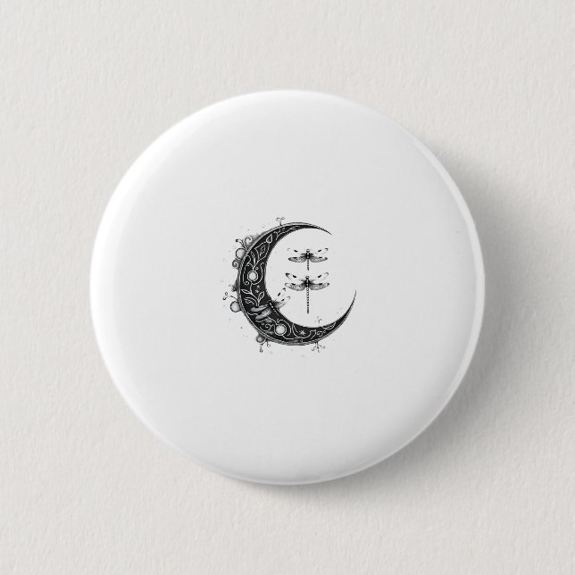 Badge Rond 5 Cm Mandala Dragonfly Gothic Dragonflies (1) (Devant)