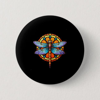 Badge Rond 5 Cm Mandala Dragonfly Luminous Sacred Geometry Spiritu