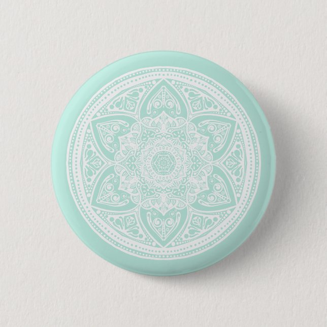 Badge Rond 5 Cm Mandala en verre de mer (Devant)