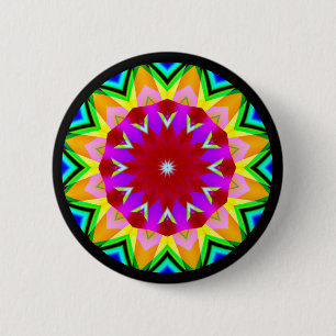 Badge Rond 5 Cm Mandala fractal
