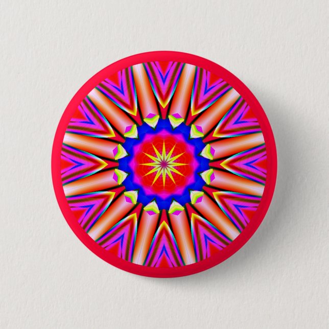 Badge Rond 5 Cm Mandala fractal (Devant)