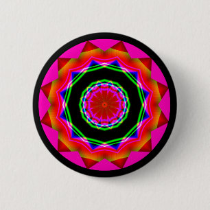 Badge Rond 5 Cm Mandala fractal