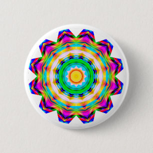 Badge Rond 5 Cm Mandala fractal