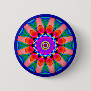 Badge Rond 5 Cm Mandala fractal
