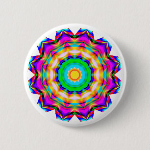 Badge Rond 5 Cm Mandala fractal