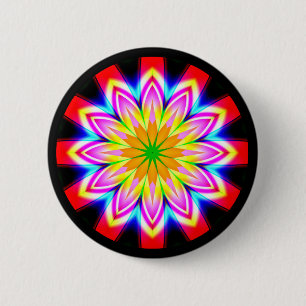 Badge Rond 5 Cm Mandala fractal