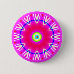 Badge Rond 5 Cm Mandala fractal