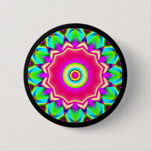 Badge Rond 5 Cm Mandala fractal