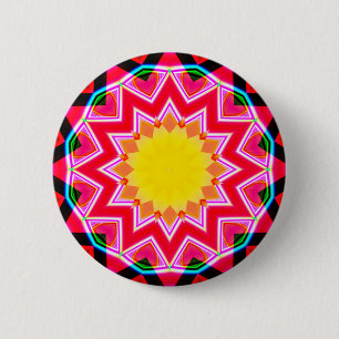 Badge Rond 5 Cm Mandala fractal - 01