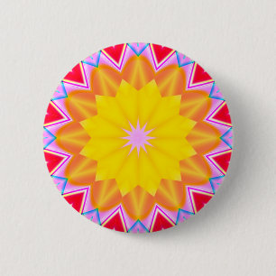 Badge Rond 5 Cm Mandala fractal - 02