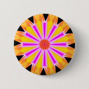 Badge Rond 5 Cm Mandala fractal - 03